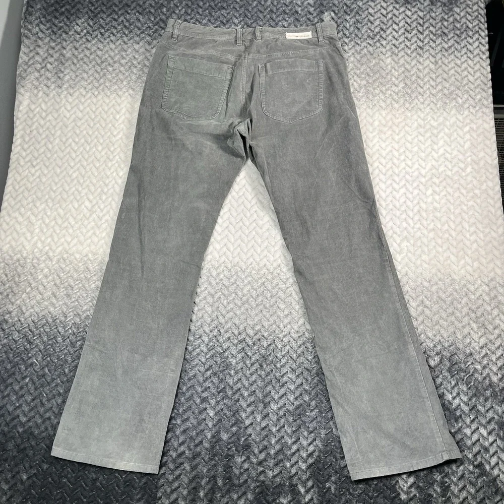 Travis Mathew Pants Men 34x34 Gray Corduroy Straight Leg Chino Stretch Trouser